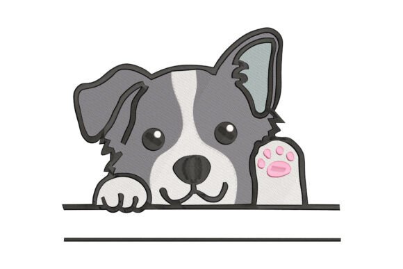 Cute Border Collie Monogram