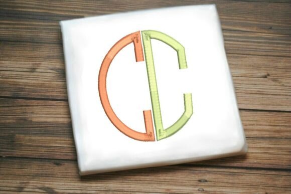 Geometric Split Letter Monogram C