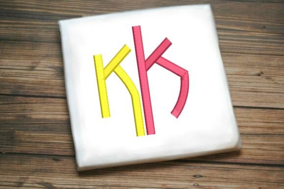 Geometric Split Letter Monogram K