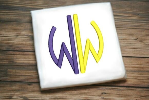 Geometric Split Letter Monogram W