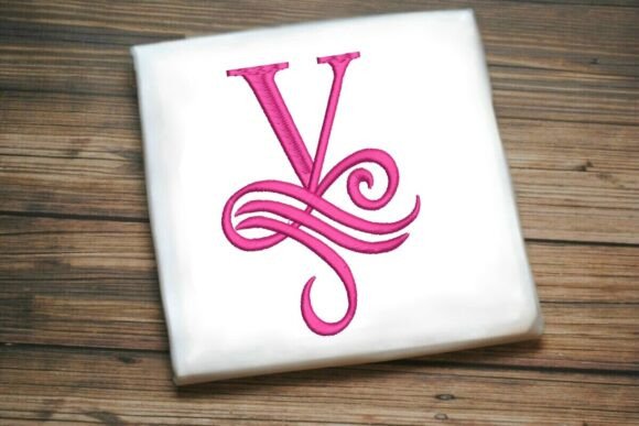 Oceanic Flourish Monogram V for Holiday Creations