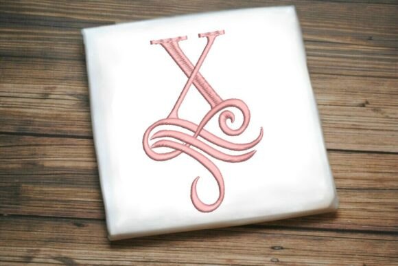 Oceanic Flourish Monogram X: Coastal Luxury for Gifts