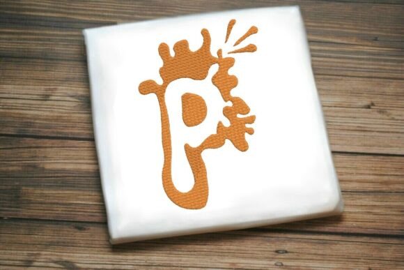 Paint Splash Uppercase Monogram P Design Review